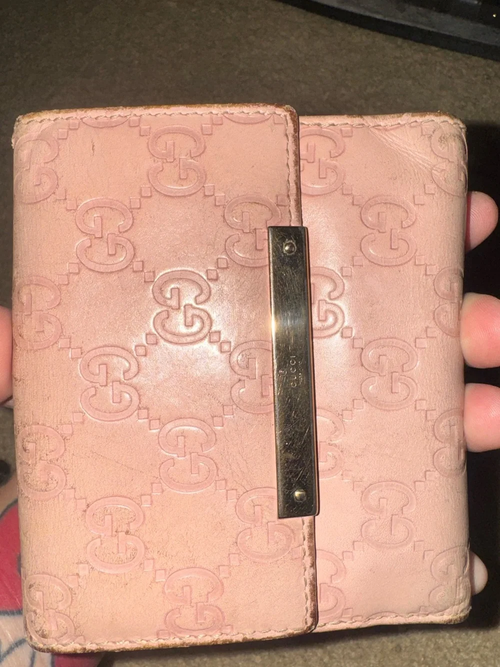 Authentic Gucci Blush Pink Embossed Leather Wallet - Picture 7 of 10